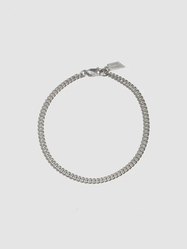 Sterling Silver Curb Chain Bracelet made by Loren Stewart