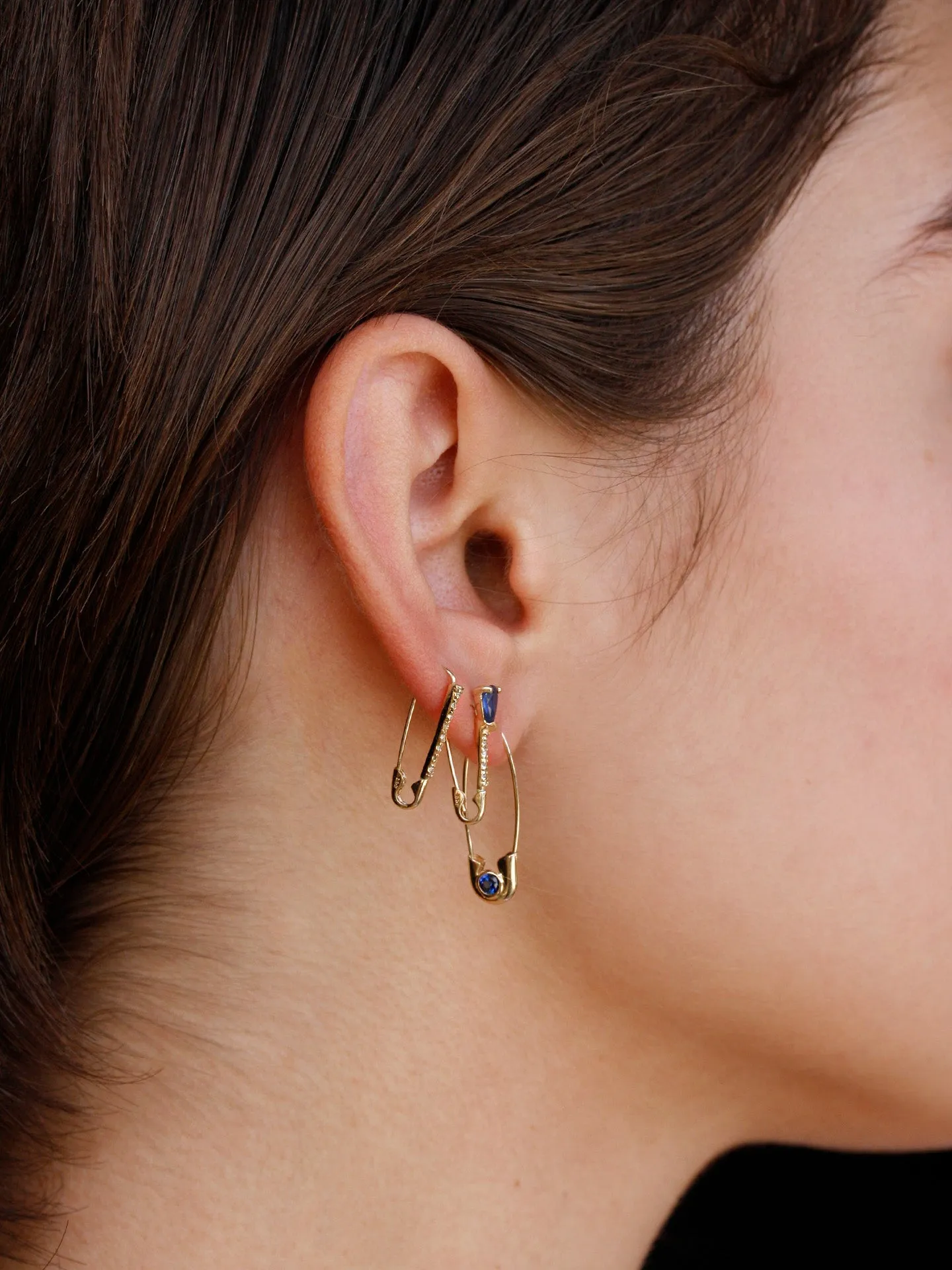 Cirque Safety Pin Earring sold by Loren Stewart product image thumbnail 2