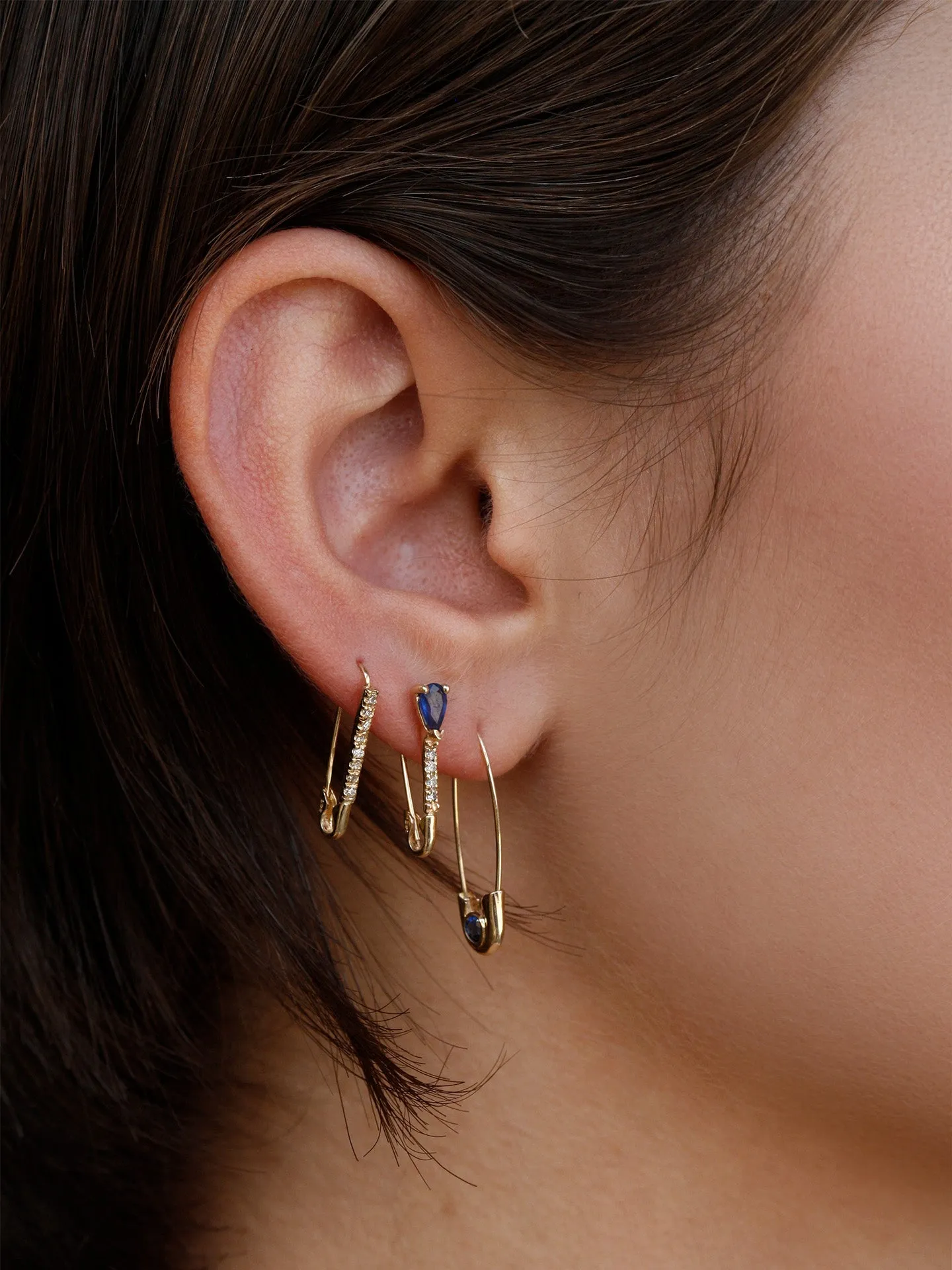 Cirque Safety Pin Earring sold by Loren Stewart product image thumbnail 4