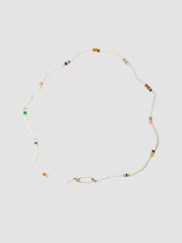 Seed Pearl & Opal Safety Pin Choker - Archival Collection made by Loren Stewart