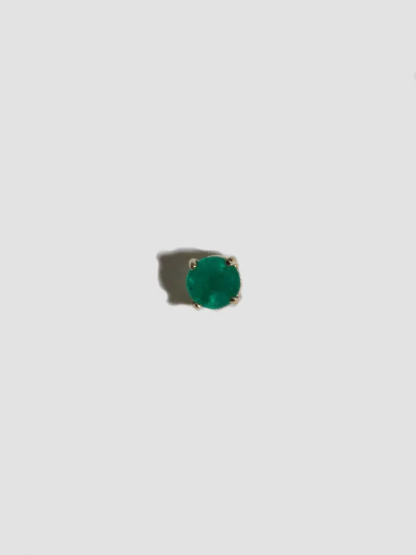 3.85mm Emerald Prong Stud - Archival Collection made by Loren Stewart
