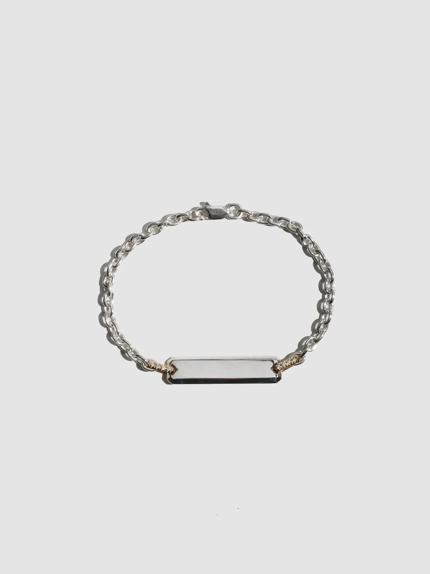 Pave Diamond Tablet ID Bracelet - Archival Collection sold by Loren Stewart