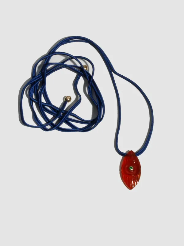 Evil Eye Vermilion on Cord - Archival Collection made by Loren Stewart