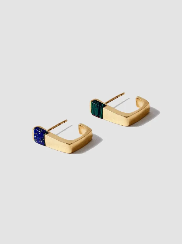 Vermeil Geo Huggies - Archival Collection made by Loren Stewart