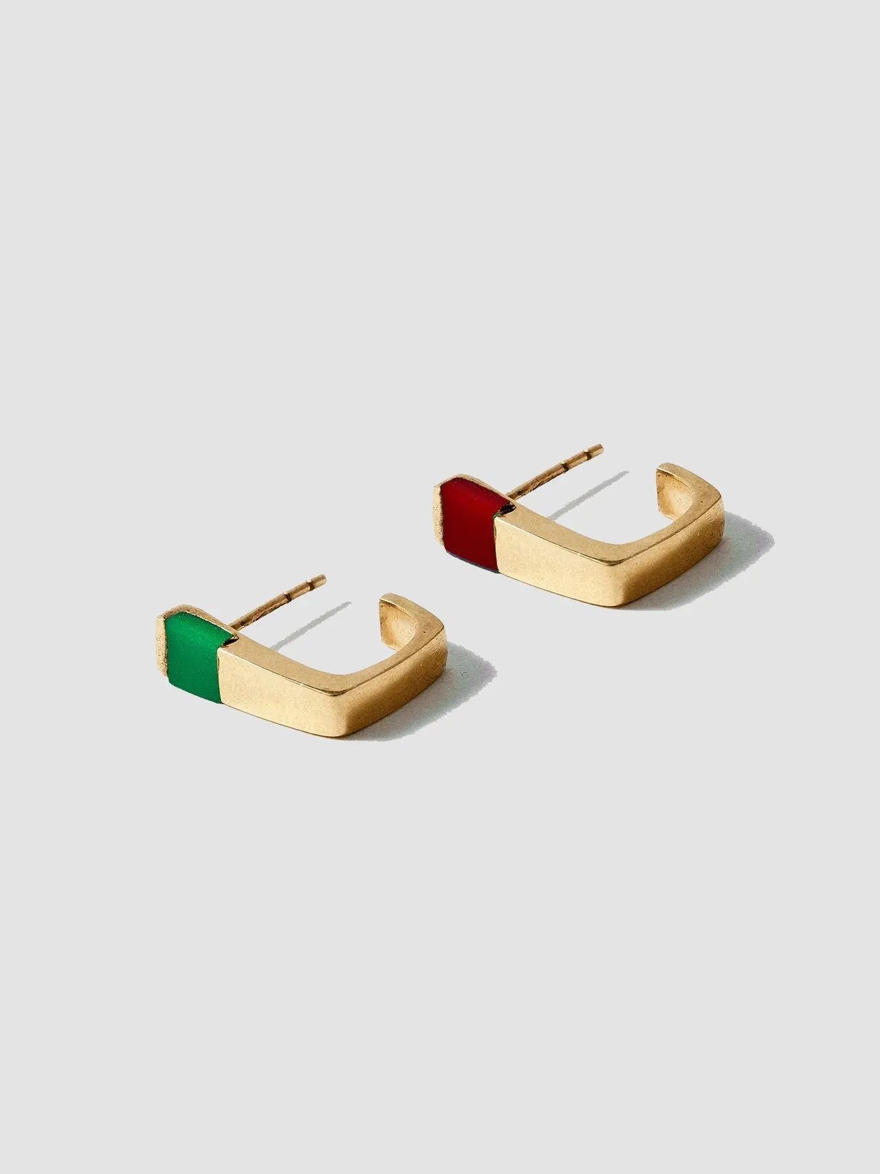 Vermeil Geo Huggies - Archival Collection sold by Loren Stewart