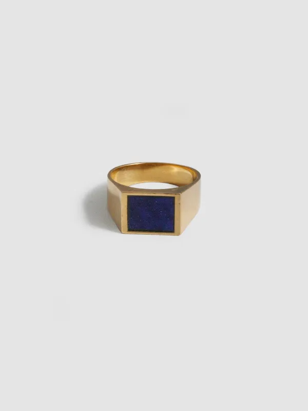 Lapis Prism Ring - Archival Collection made by Loren Stewart