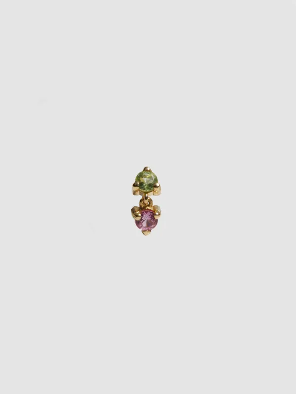 Deux Gem Link Stud - Archival Collection made by Loren Stewart