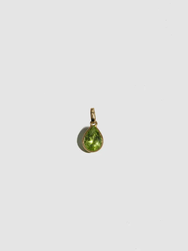 Peridot Teardrop Charm - Archival Collection made by Loren Stewart