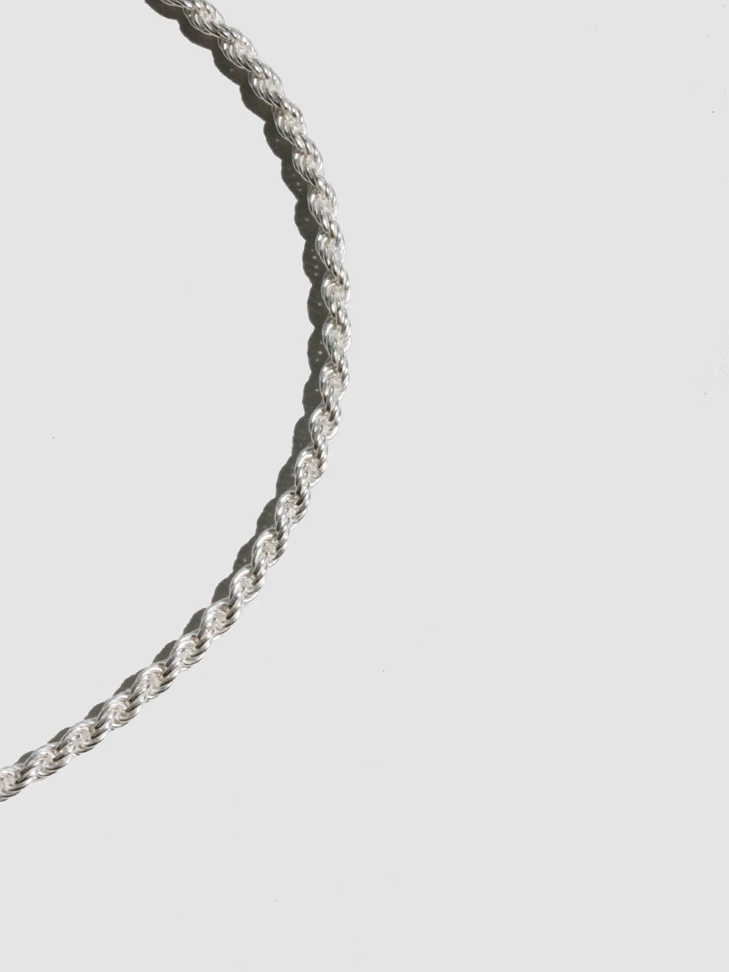 Sterling Silver Twisted Rope Chain Anklet sold by Loren Stewart product image thumbnail 3