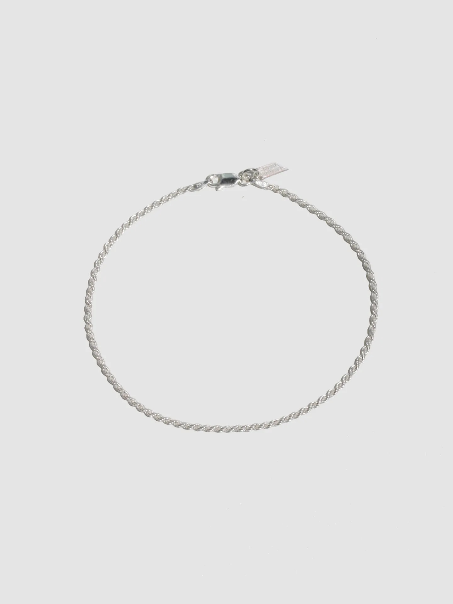 Sterling Silver Twisted Rope Chain Anklet sold by Loren Stewart