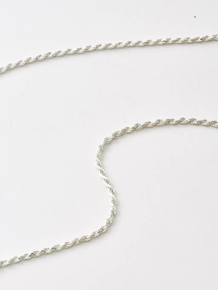 Sterling Silver Twisted Rope Chain Necklace sold by Loren Stewart product image thumbnail 3