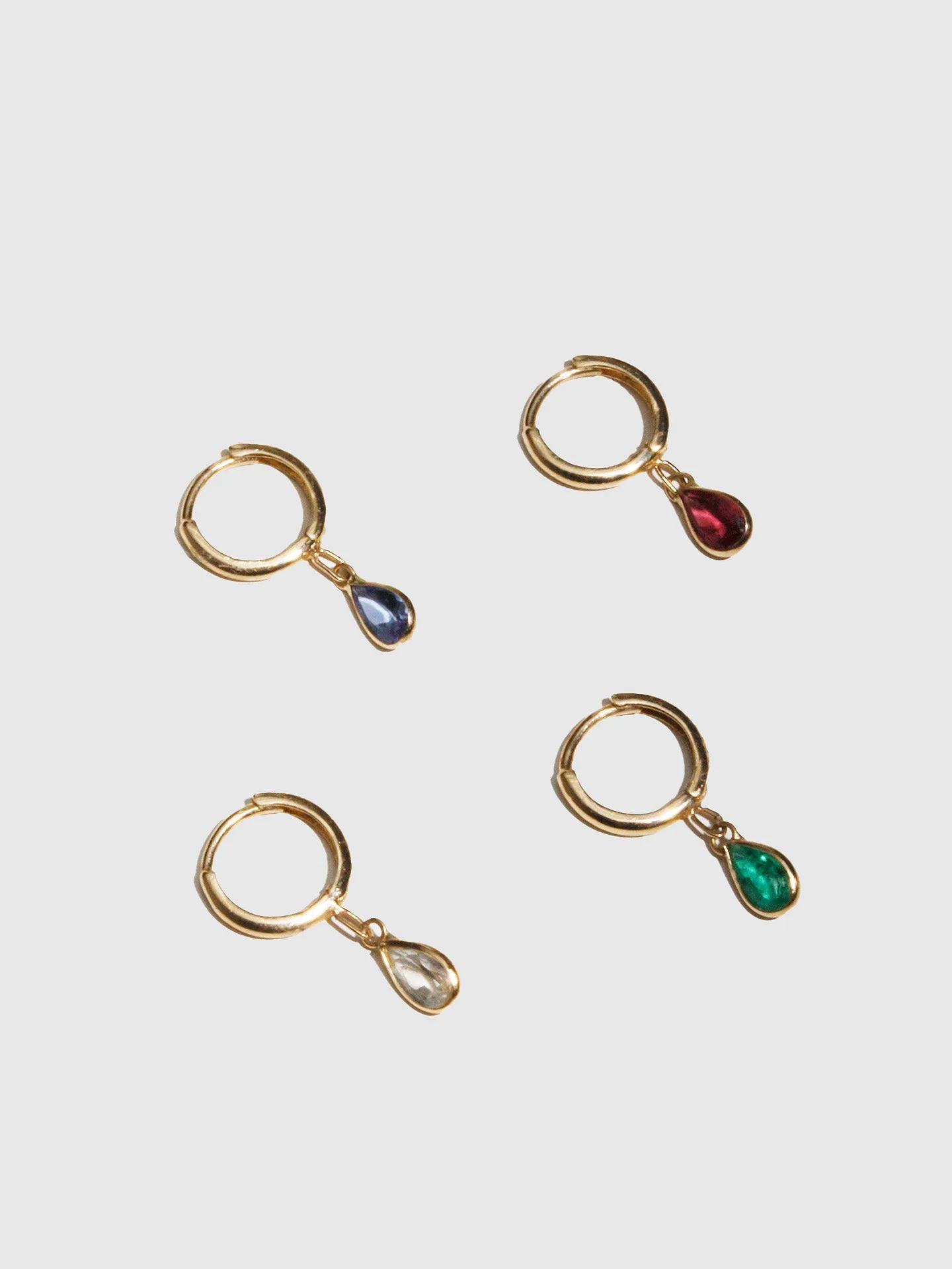 Mini Gem Bezel Huggie sold by Loren Stewart product image thumbnail 2