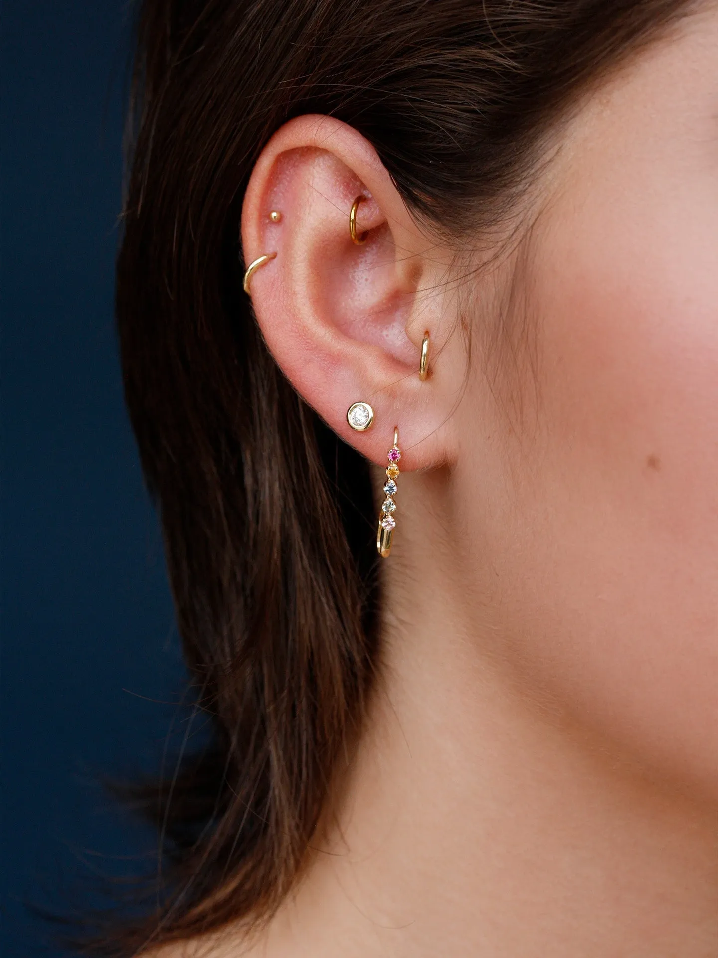 Sapphire Bezel Stud sold by Loren Stewart product image thumbnail 4