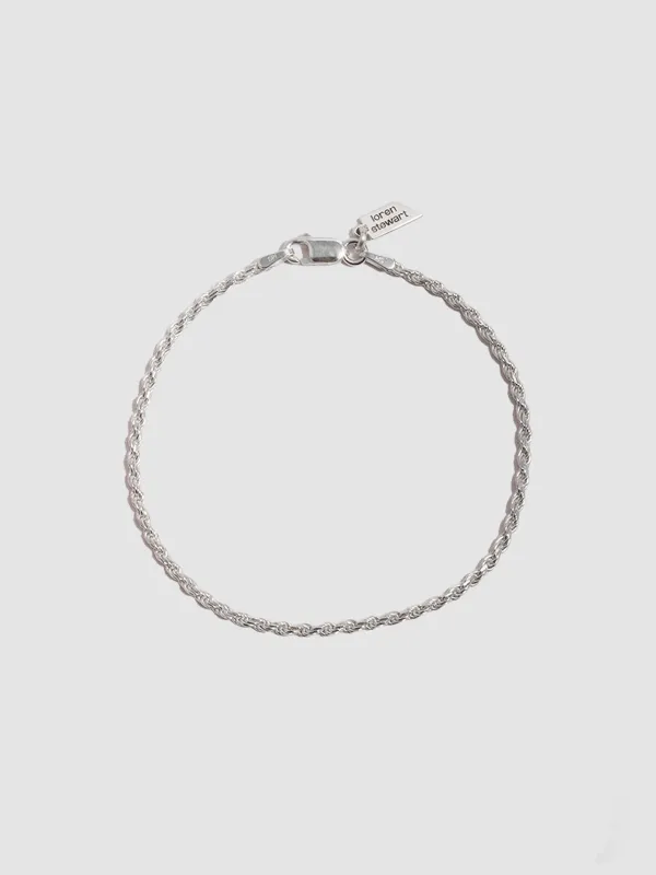 Sterling Silver Twisted Rope Chain Bracelet made by Loren Stewart
