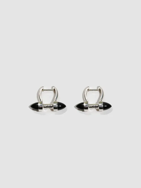 Stone Barbell Hoops made by Loren Stewart