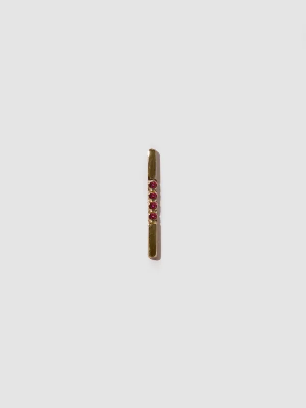 Ruby Long Rod Stud made by Loren Stewart