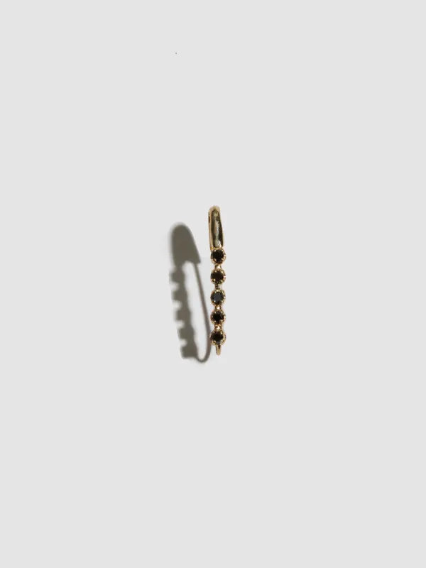 Mini Diamond Prong Safety Pin Earring made by Loren Stewart
