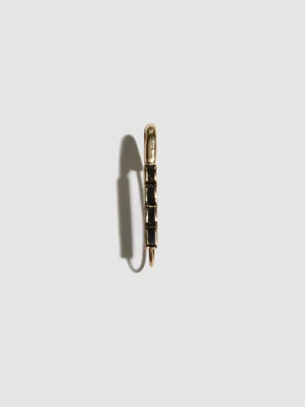 Baguette Safety Pin Earring made by Loren Stewart