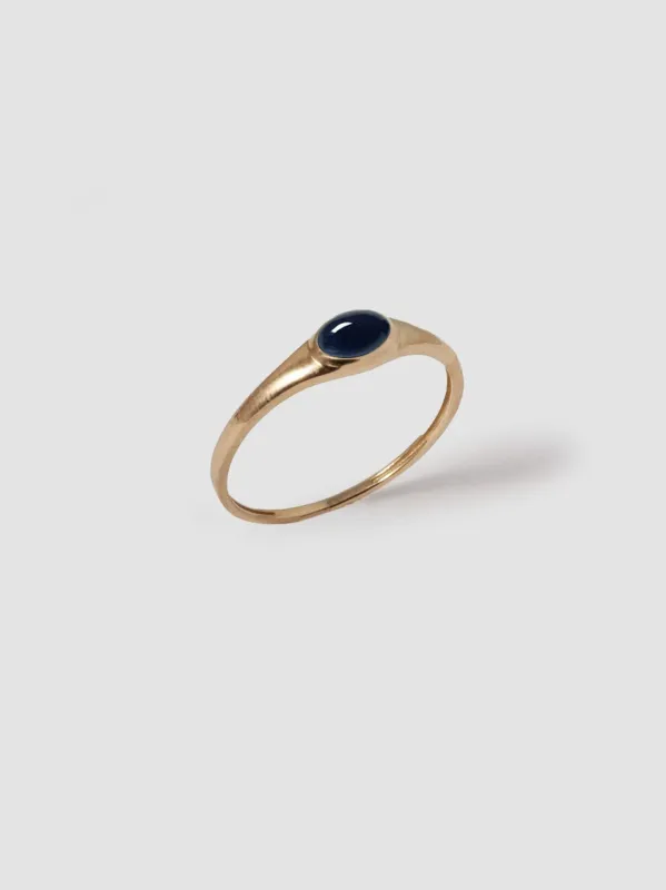 Mini Sapphire Signet made by Loren Stewart