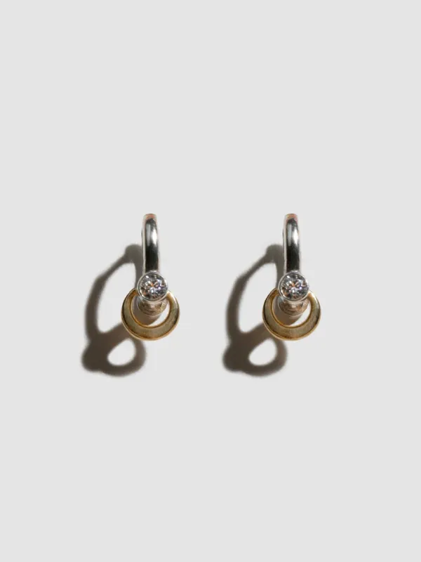 Pierced Barbell Huggies made by Loren Stewart