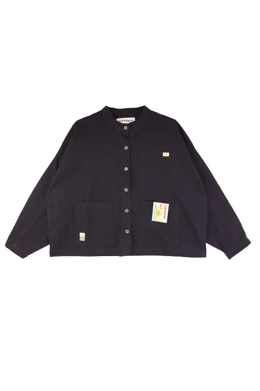 Wide Chore Coat Navy Canvas made by LF Markey