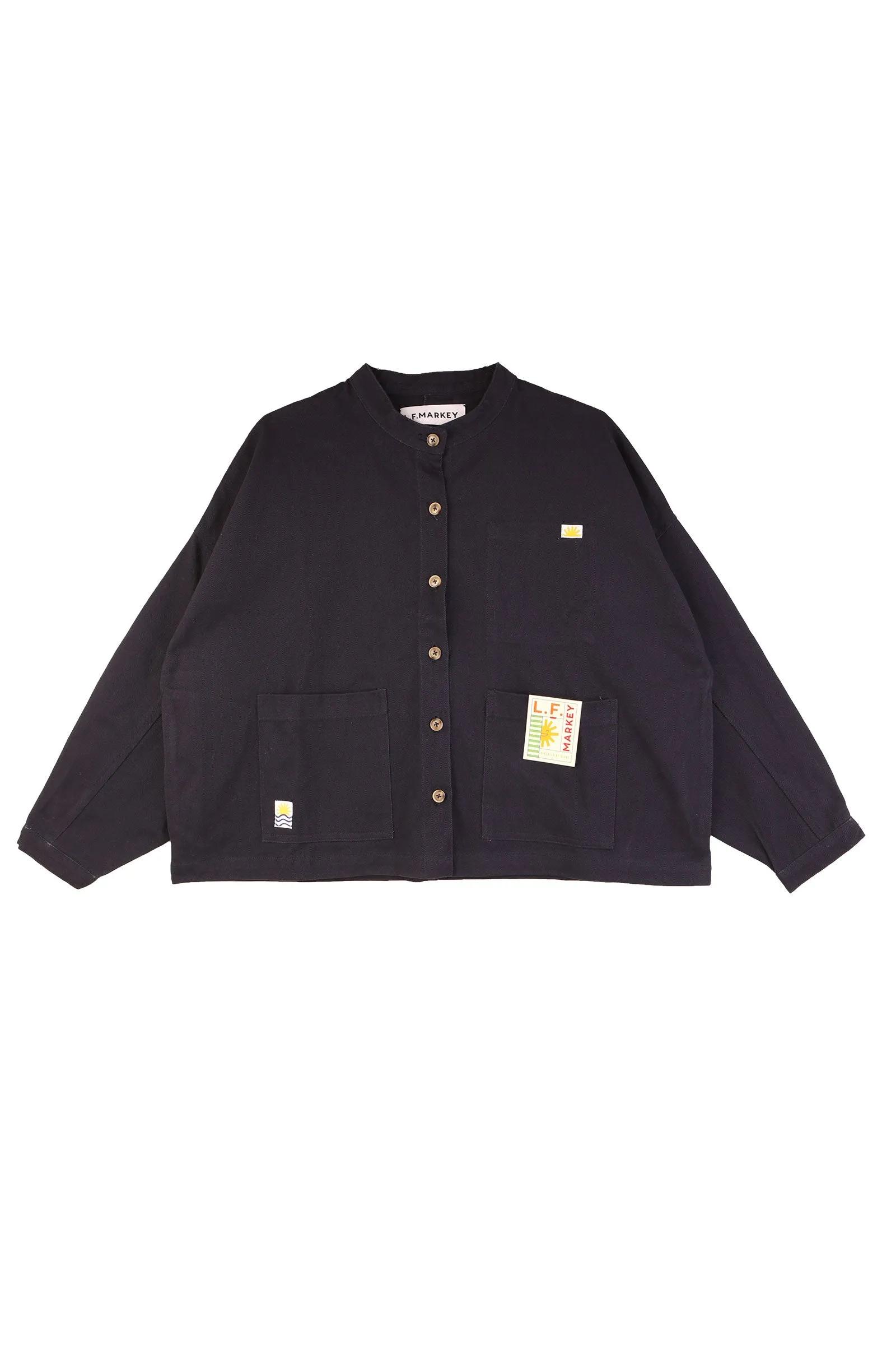 Wide Chore Coat Navy Canvas sold by LF Markey
