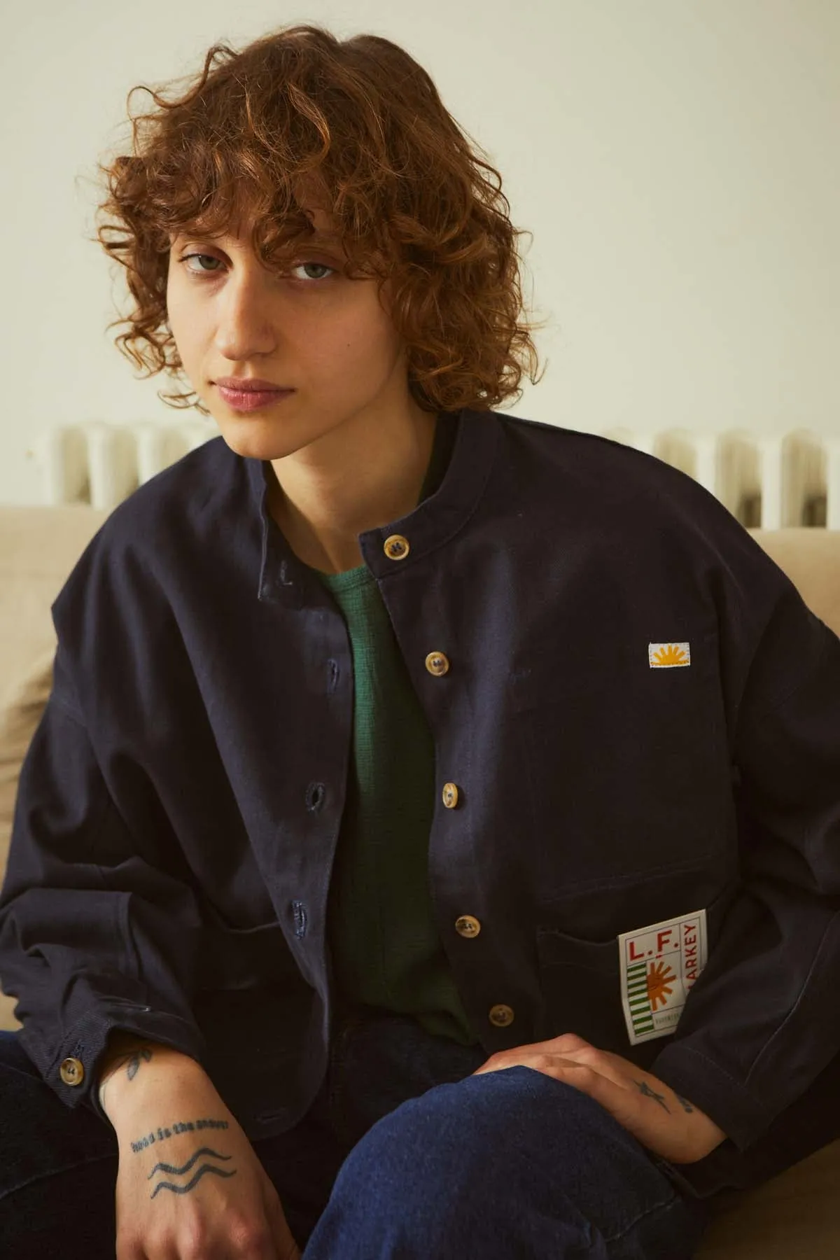 Wide Chore Coat Navy Canvas sold by LF Markey product image thumbnail 5