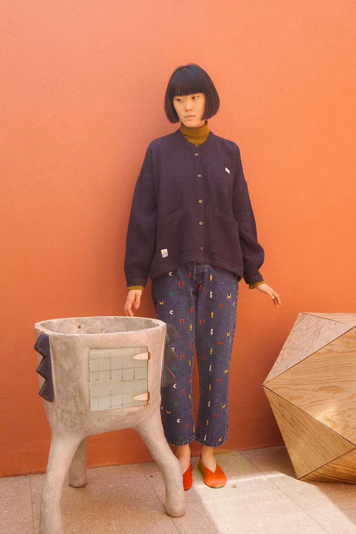 Wide Chore Coat Longline Midnight sold by LF Markey product image thumbnail 4