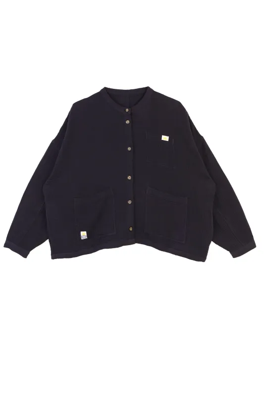 Wide Chore Coat Longline Midnight made by LF Markey