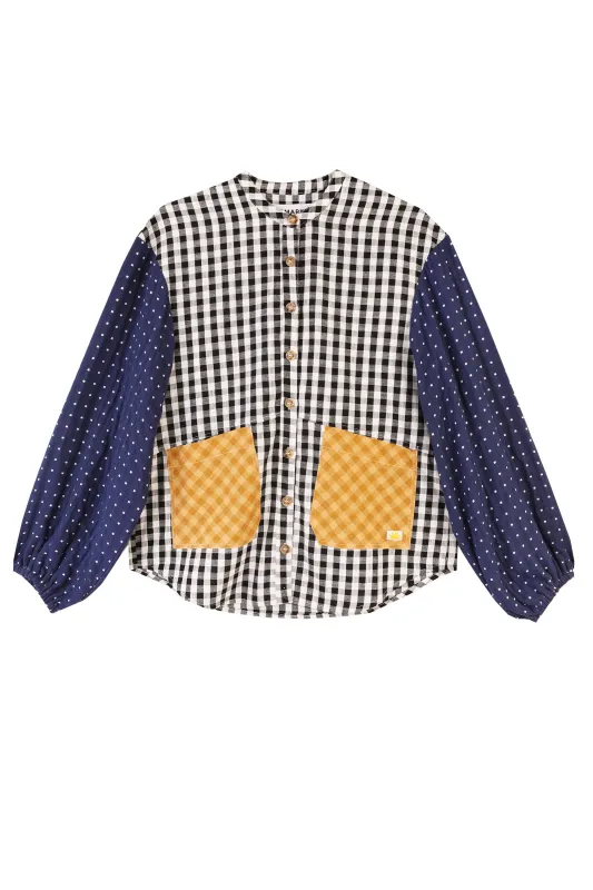 Gale Shirt Patchwork Check made by LF Markey