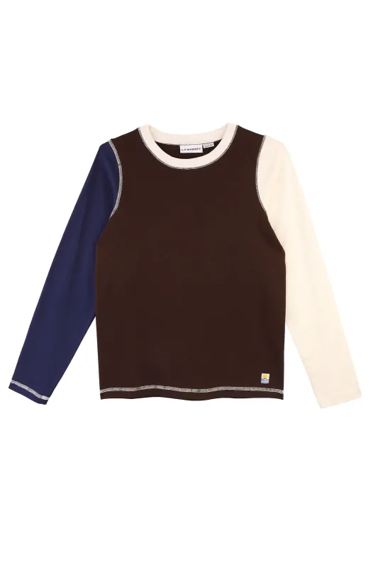 Luca Top Chocolate Patchwork made by LF Markey
