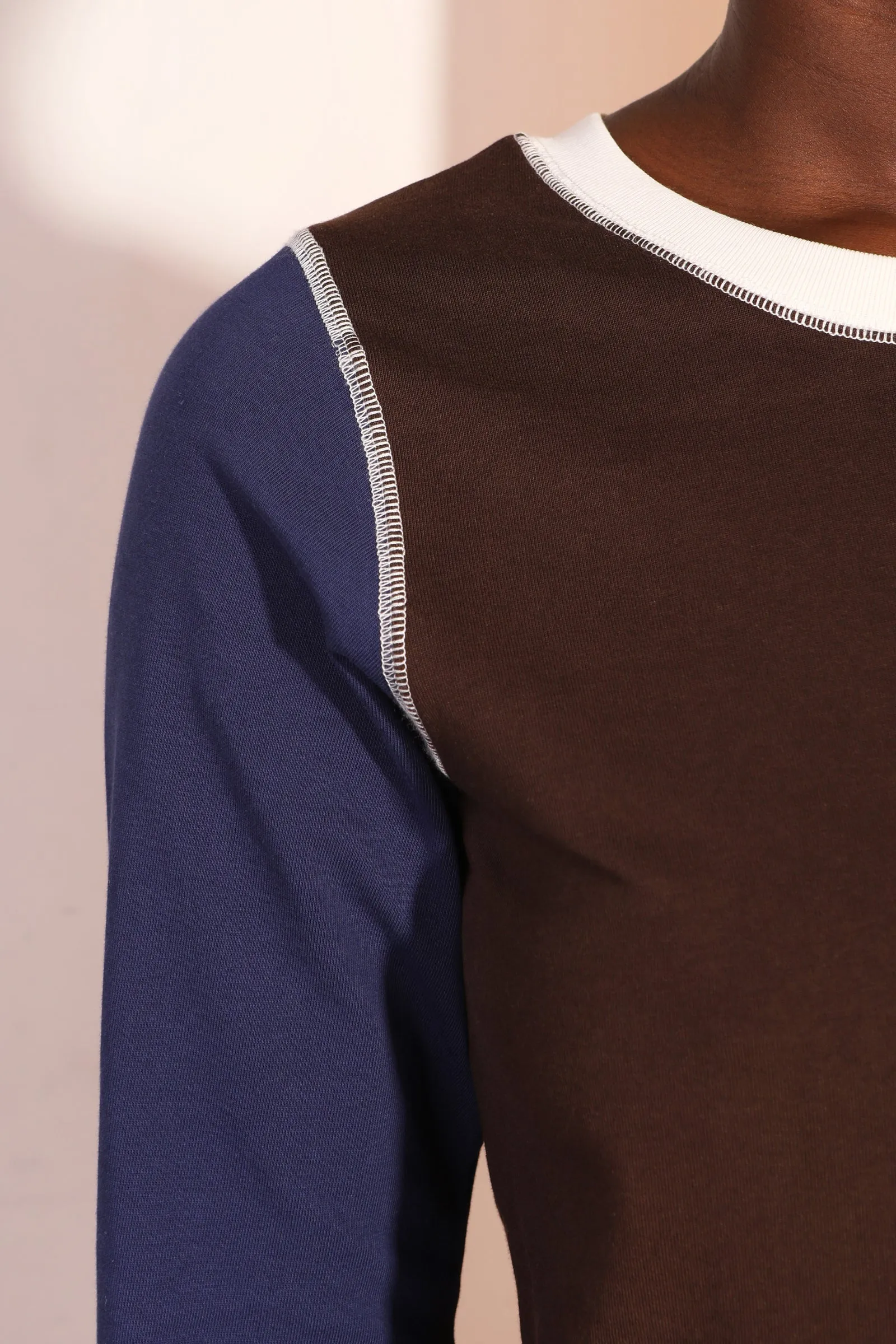 Luca Top Chocolate Patchwork sold by LF Markey product image thumbnail 4