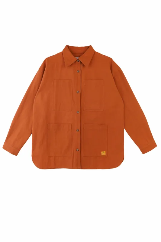 WRIGHT OVERSHIRT TERRACOTTA made by LF Markey
