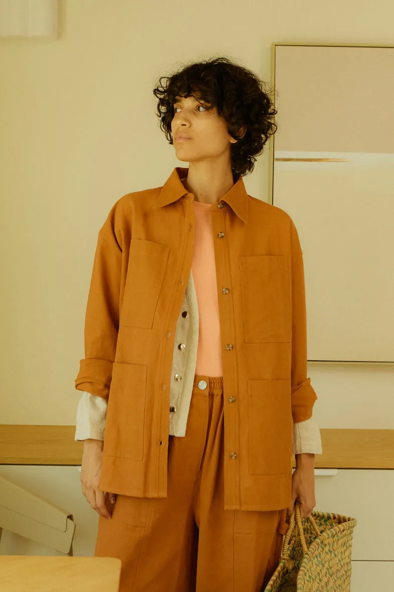 WRIGHT OVERSHIRT TERRACOTTA sold by LF Markey product image thumbnail 2