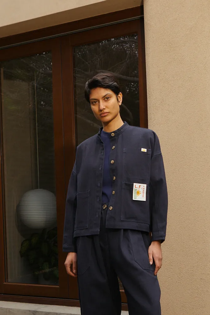 WIDE CHORE COAT INK BLUE sold by LF Markey product image thumbnail 3