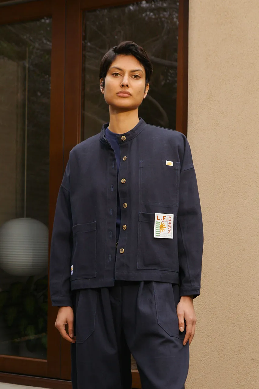 WIDE CHORE COAT INK BLUE sold by LF Markey product image thumbnail 2