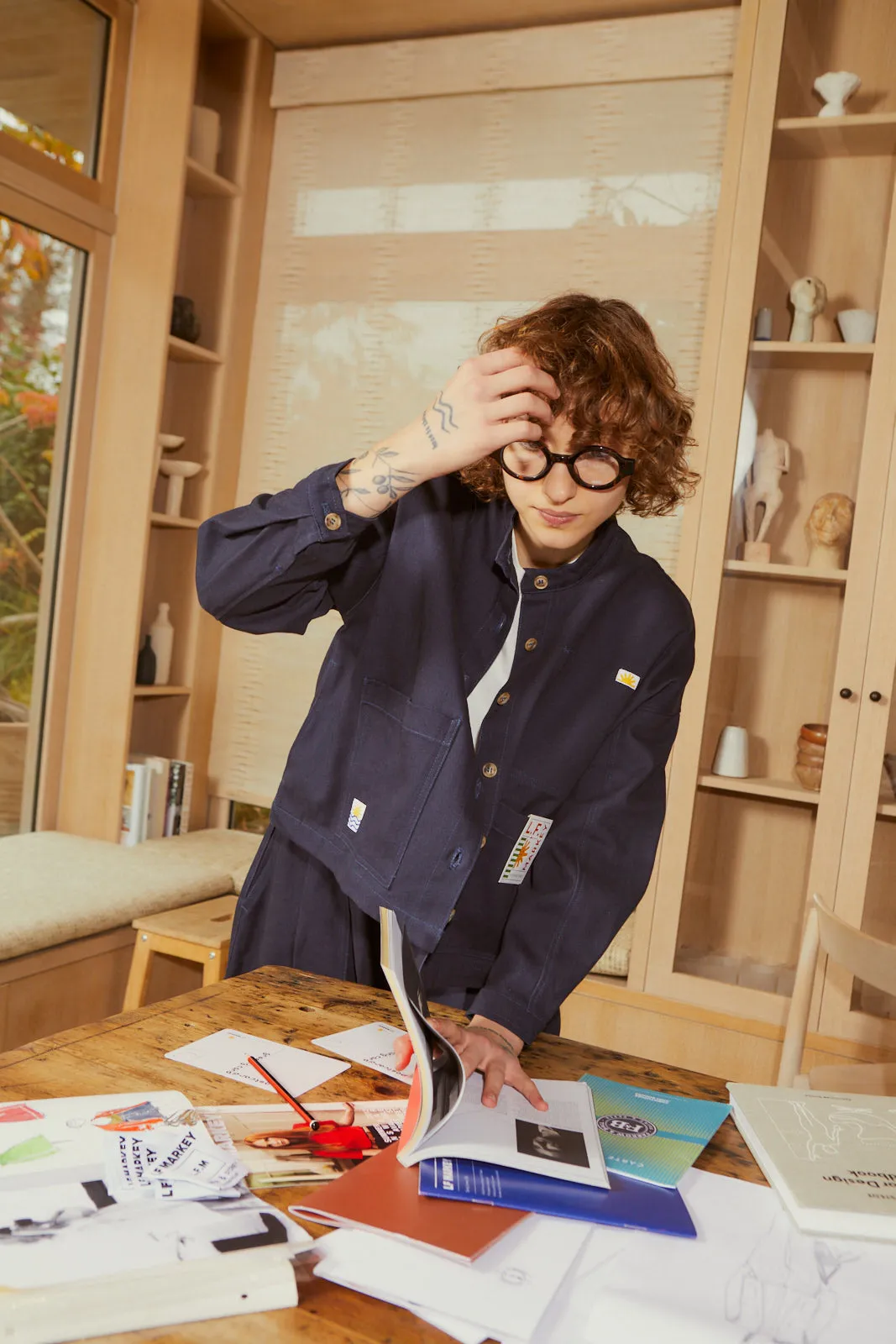 WIDE CHORE COAT INK BLUE sold by LF Markey product image thumbnail 5