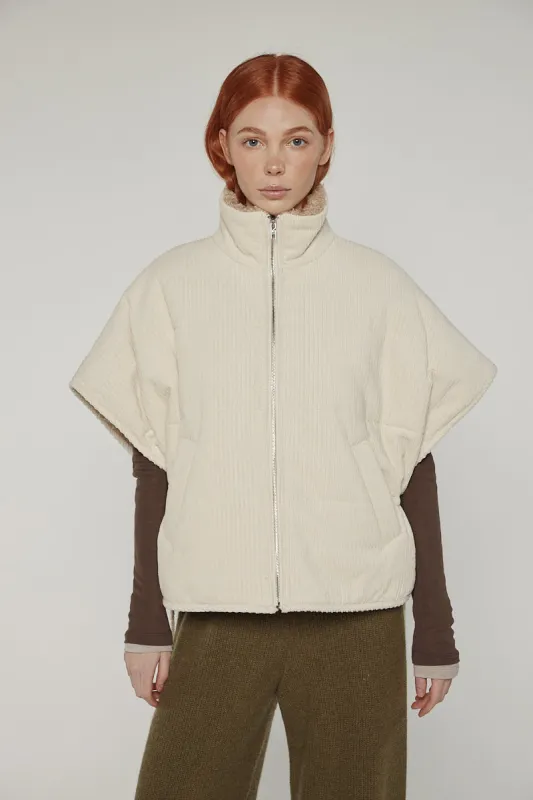 Reversible high-neck vest sold by amente