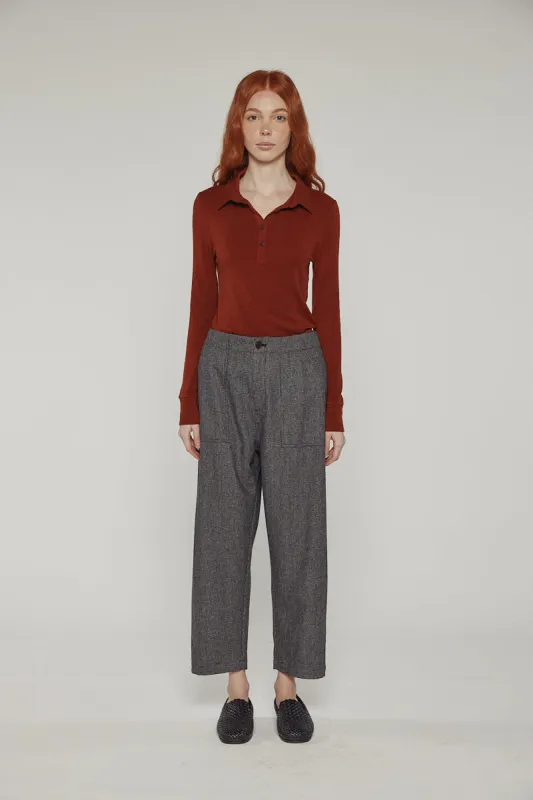 Wool blend herringbone pants sold by amente