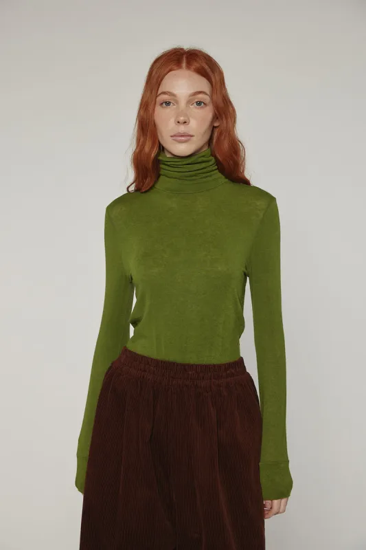 Wool blend lightweight turtleneck sold by amente