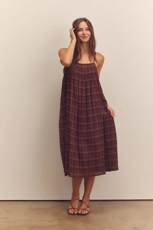 Pleated knee cami dress sold by amente