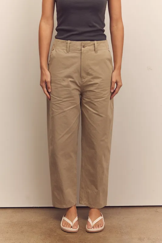 Mid-rise cotton trousers sold by amente