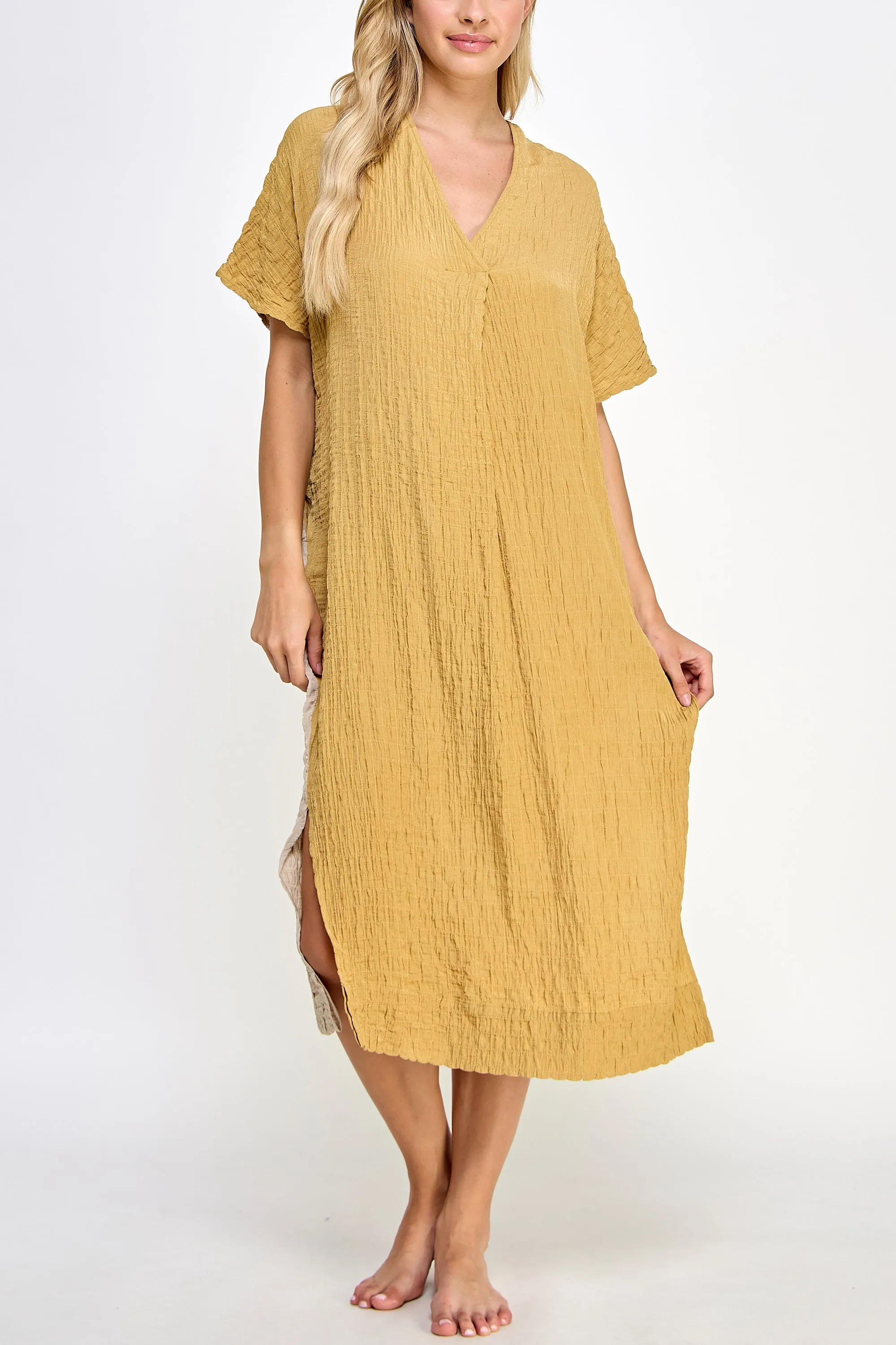 Double v- neck dress sold by amente product image thumbnail 3