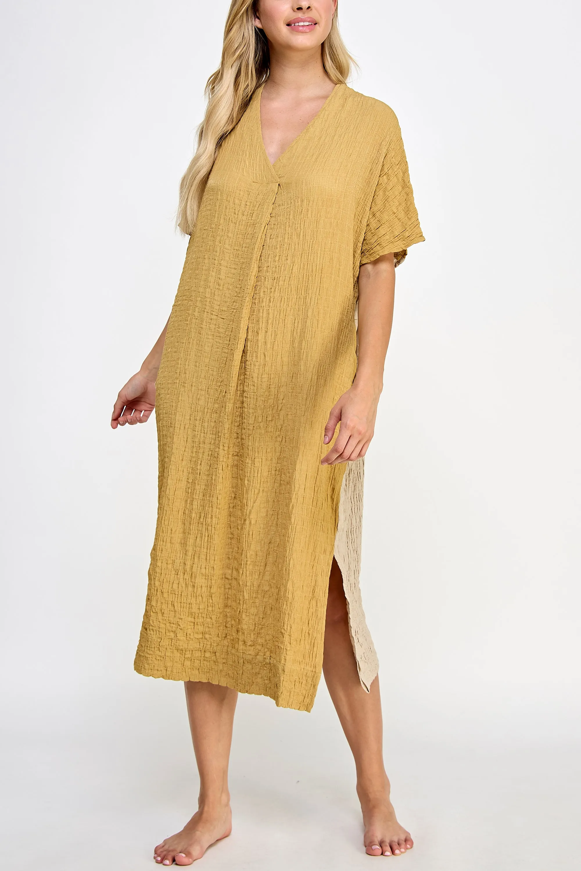 Double v- neck dress sold by amente product image thumbnail 4