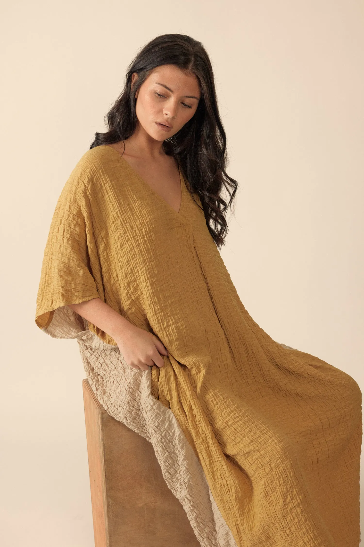 Double v- neck dress sold by amente product image thumbnail 5