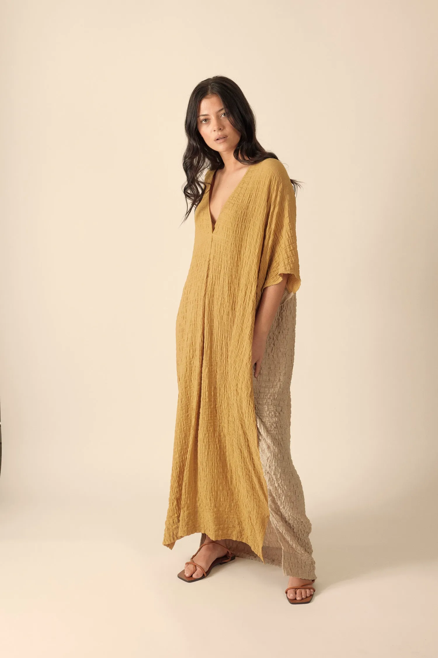 Double v- neck dress sold by amente product image thumbnail 2