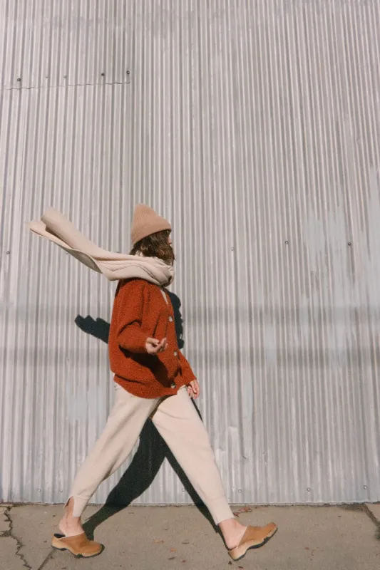 Alpaca wool blend button-down cardigan made by amente