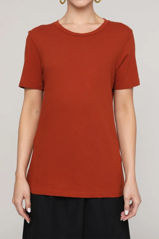 Garment dye crew neck short sleeve T-shirts sold by amente