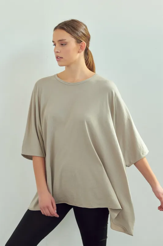 Garment dye loose fit cotton-jersey T-shirt sold by amente