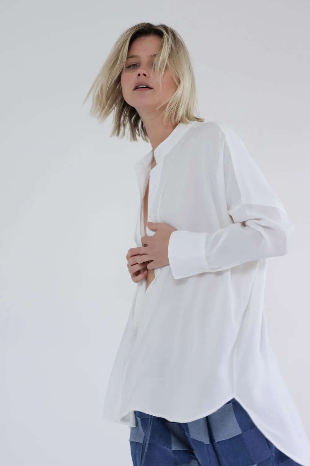 Collarless Shirt sold by amente product image thumbnail 3